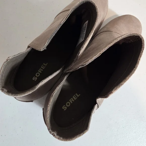 SOREL Cate Cut-Out Booties In Ash Tan Size 8.5 - Picture 9 of 12